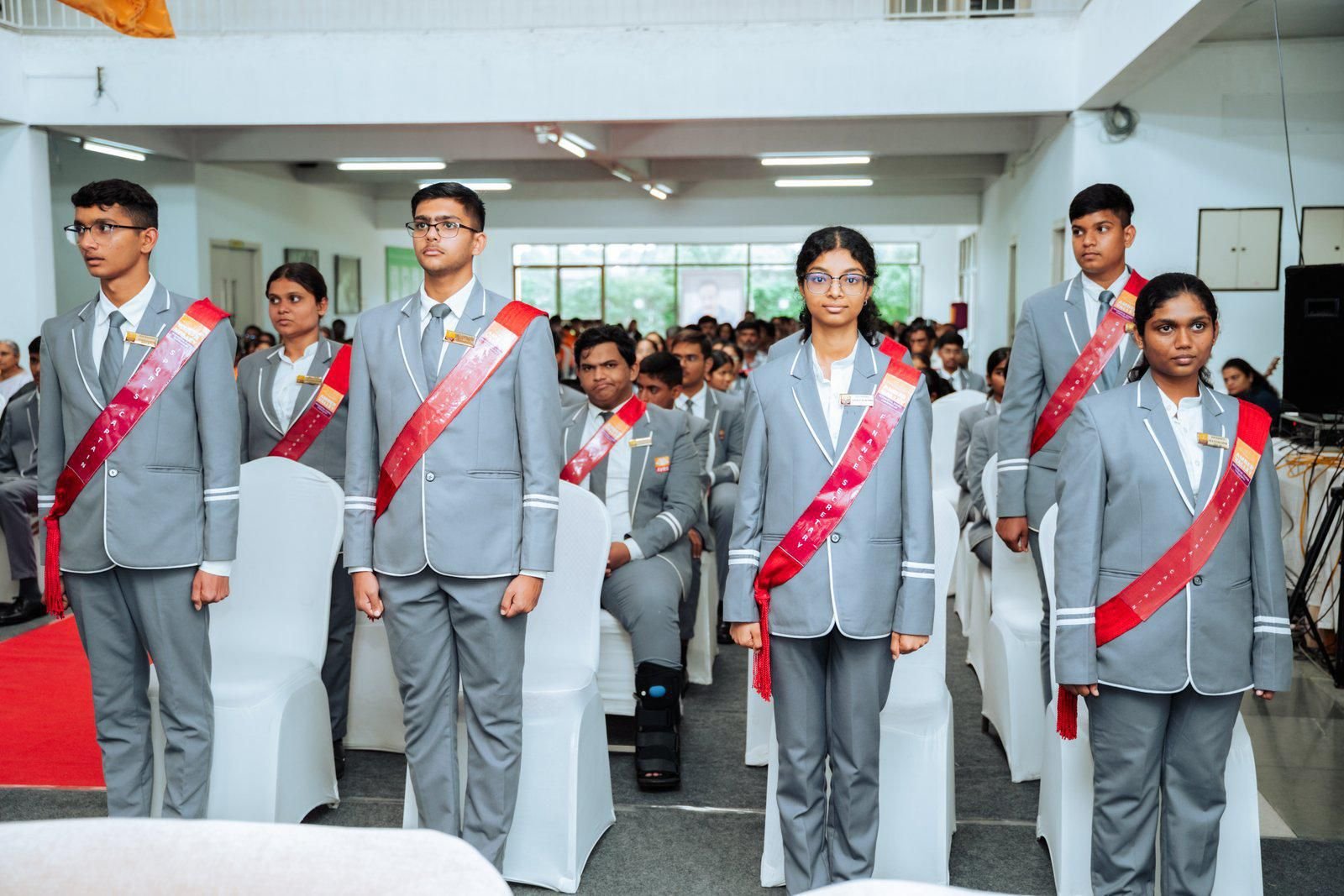 Senior school students at assembly