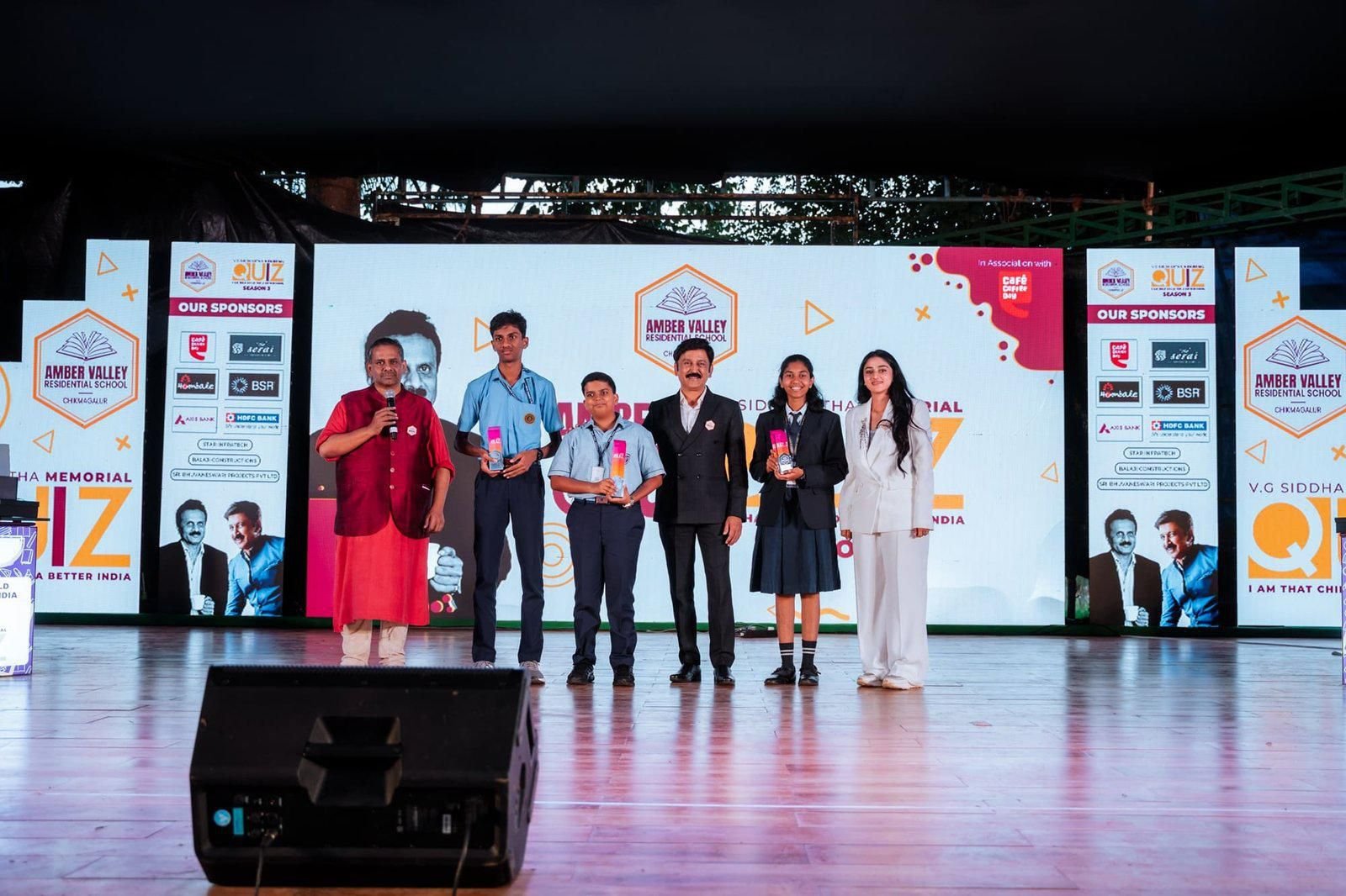 Students honoured on stage