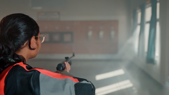 Precision marksmanship at the shooting range — Amber Valley Residential School